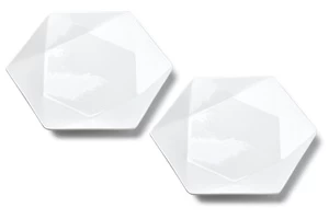 Lėkštė Mondex, 2 vnt., 24.5 cm x 21 cm x 2 cm, balta