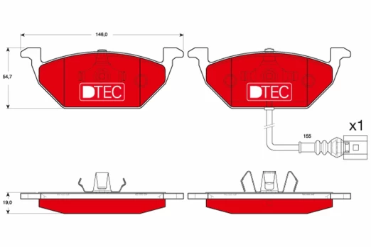 TRW GDB1658DTE Brake pad set