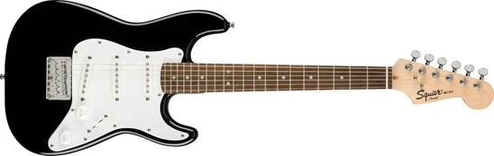 Squier: Mini Strat - Juodas. Elektrinė gitara