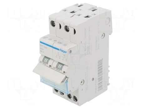 Module: toggle switch | Poles: 2 | 230VAC | 40A | IP20 | Stabl.pos: 3