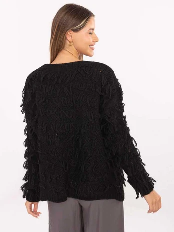 Rue Paris Sweter-MI-SW-1308.21-juoda