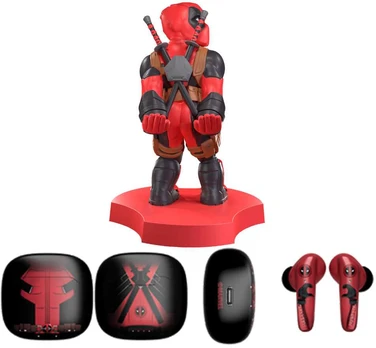 Exquisite Gaming Marvel Deadpool Wireless Headphones & mini cable guy