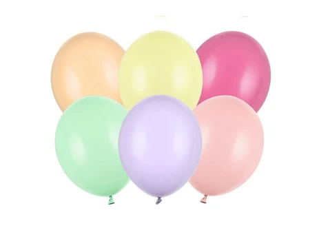 PartyDeco Strong Balloons 23cm, Pastel Mix (1 pkt / 100 pc.)