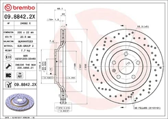 Stabdžių diskas BREMBO 09.8842.2X kaina
