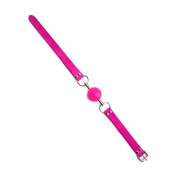 Ouch By Shots Ouch! Solid Ball Gag Adjustable Leather Strap - Universal Fit