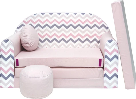 Vaikiška sofa Welox, rožinė