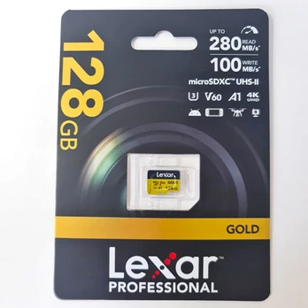 Lexar microSD GOLD microSDXC UHS-II/C10/A1/U3 R280/W100 (V60) 128GB