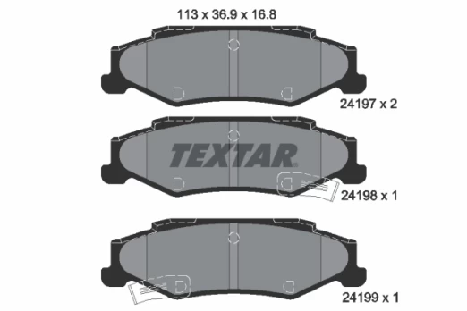 TEXTAR 2419701 Brake pad set