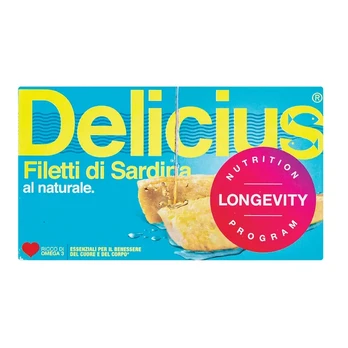 Sardinės filė savo sultyse DELICIUS, 120 g