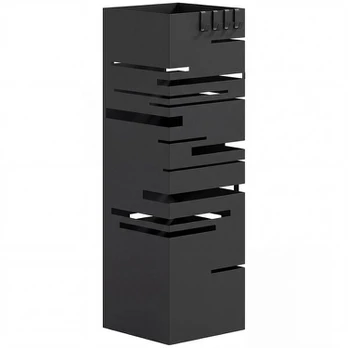 Skėčių stovas, juodas, metalinis, 49 cm