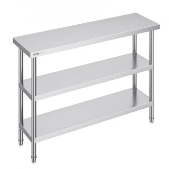 Virtuvės stalas Vevor SCGZT1220*355T, sidabrinis
