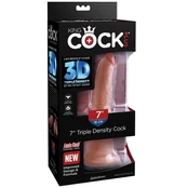 Dildo KING COCK PLUS TRIPLE DENSITY 18 cm kaina