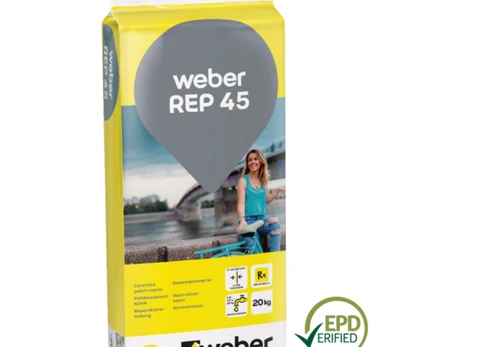 Remontinis betonas Weber REP 45, didelio stiprumo, tiksotropinis