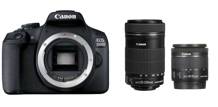 Canon EOS 2000D + EF-S 18-55mm IS STM + EF-S 55-250mm IS STM
