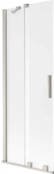 Vonios sienelė Mexen Velar, 75 x 150 cm, Brushed nickel/matinis stiklas