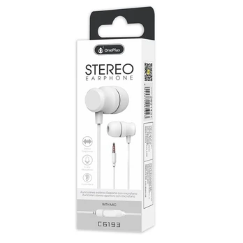 Ausinės su mikrofonu OnePlus 1.2m 3.5mm baltos