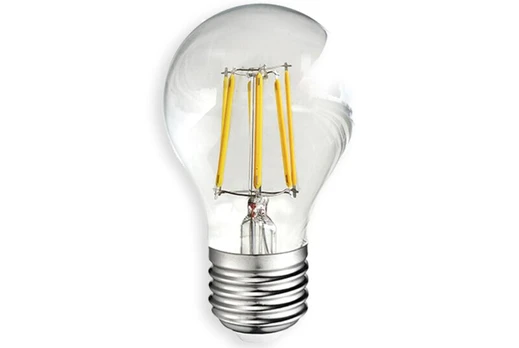 LED lemputė E27 7,5W su siūleliu - šiltai balta (3000K)