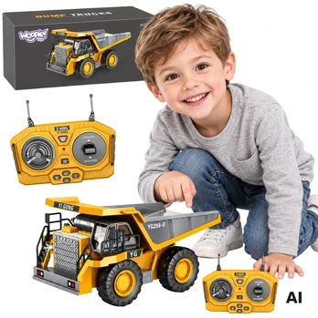 WOOPIE Remote Controlled RC Construction Dump Truck with Sound and Light