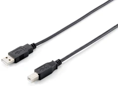 Equip USB Kabelis 2.0 A-B St/St 1.8m juodas Polybeutel kaina
