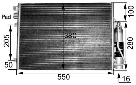 Kondensatorius, oro kondicionierius MAHLE AC 303 000S