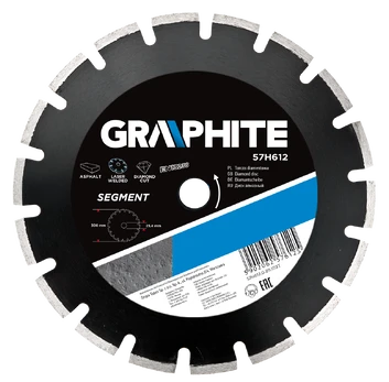Graphite Deimantinis diskas 350 x 25,4 mm, segmentuotas, suvirintas lazeriu