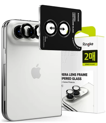 Juoda kameros apsauga Apple iPhone Duo telefonui "Ringke Camera Frame Protector 2-Pack"