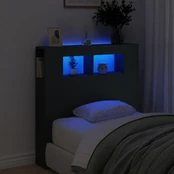 LED galvūgalis, juodas, 100x18,5x103,5cm, apdirbta mediena kaina