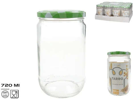 Stiklinis indas 720 ml, 8,5x8,5x15 cm, KITCHEN&GO