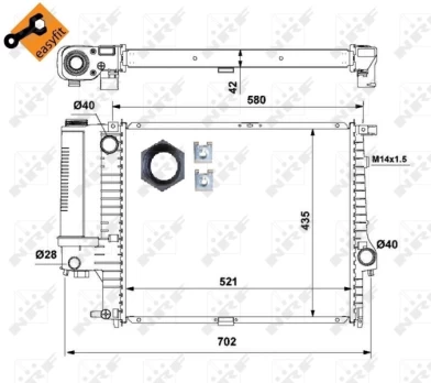 Variklio radiatorius NRF NRF 53897