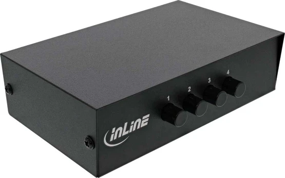 Šakotuvas InLine® AV Switch rankinis 4 prievadų, 3x RCA IN/OUT