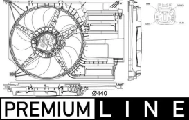 Ventiliatorius, radiatoriaus MAHLE CFF 402 000P kaina