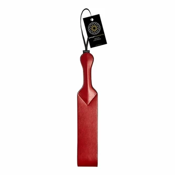Sportsheets Saffron Loop Paddle - PU Leather Red-Black, Secure Grip