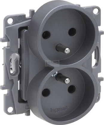 Legrand Niloe Selection dvigubas elektros lizdas, plienas