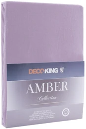 Jersey paklodė su guma Decoking AMBER Lilac, 180x200 cm kaina
