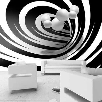 Artgeist Fototapetas - Twisted In Juodas & Baltas