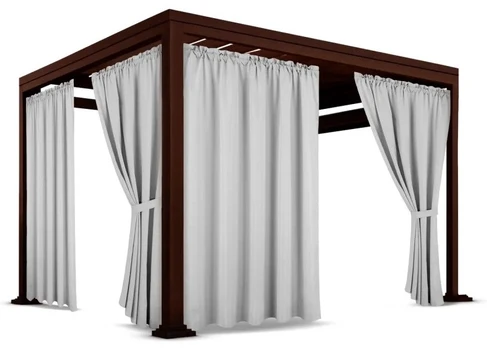 Sodo užuolaidos ZMOG-01, 155 cm x 260 cm, pilka