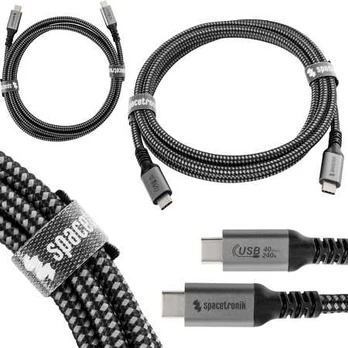 Kabelis USB-C 4.0 40Gbit/s Spacetronik 1.8m