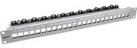 InLine® Patch panel 24-way, Keystone empty panel Patch panel, 19", 1U, light pilkas RAL7035