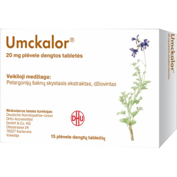 UMCKALOR 20 mg plėvele dengtos tabletės N15