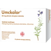 UMCKALOR 20 mg plėvele dengtos tabletės N15 kaina