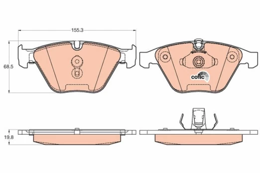 TRW GDB2021 Brake pad set