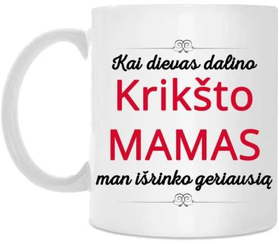 Puodelis "Geriausia Krikšto Mama"