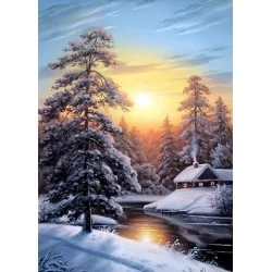Deimantinis paveikslas Winter sunrise WD2611
