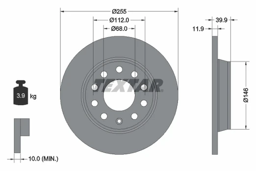 TEXTAR 92106303 Brake Disc