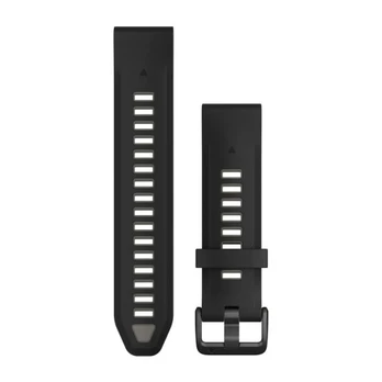 Apyrankė Garmin QuickFit 20 Watch Bands, Black/Pebble Gray Silicone