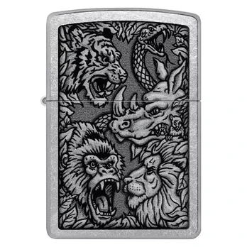 Žiebtuvėlis Zippo 48567 Jungle Design, sidabro