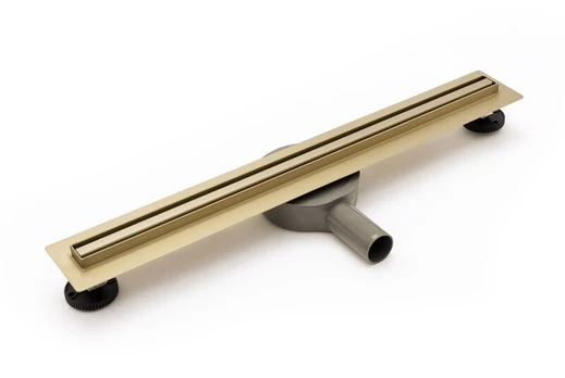 Dušo latakas Slim 360 Gold matinis, auksinis, 60 cm