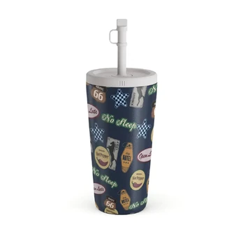 Open Late - Travel Mug, 500 ml / Straw