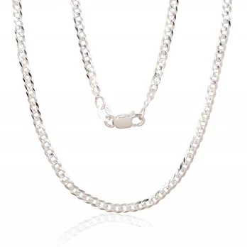 Sidabrinė grandinėlė Curb 2.5 mm , briaunų apdirbimas deimantu