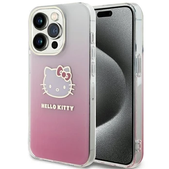 Dėklas Hello Kitty HKHCP14LHDGKEP iPhone 14 Pro 6.1" rožinė/pink hardcase IML Gradient Electrop Kitty Head